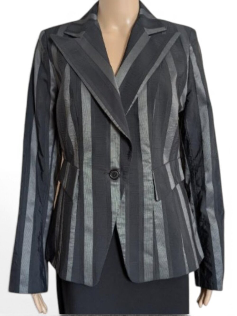 Sinequanone Paris Vintage Striped Blazer Jacket FR 42 US 10 Parisian Chic